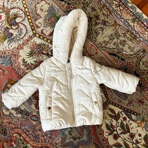 Rothschild Iridescent Cream Cheetah Print Winter Coat Girls 18 Months